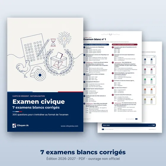 Le cahier d'examens blancs : le livre et ses pages